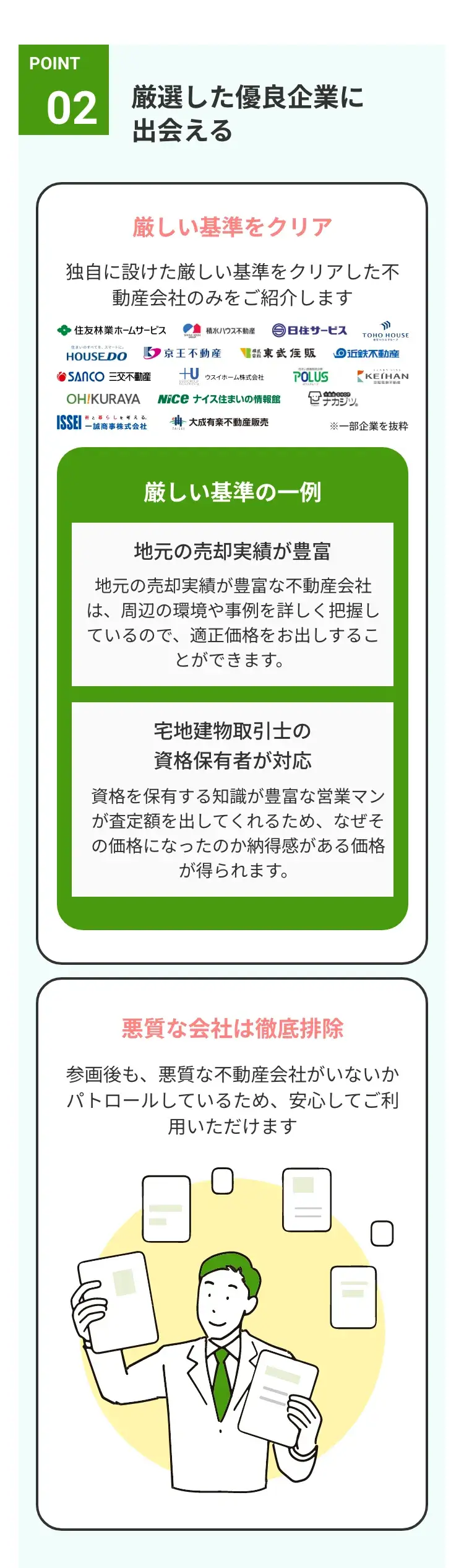 すまいステップが厳選した優良企業に出会える